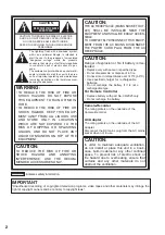 Preview for 2 page of Panasonic AGHVX200P - MEMORY CARD CAMCORDER Operating Instructions Manual