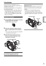 Preview for 21 page of Panasonic AGHVX200P - MEMORY CARD CAMCORDER Operating Instructions Manual