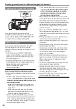 Preview for 46 page of Panasonic AGHVX200P - MEMORY CARD CAMCORDER Operating Instructions Manual