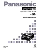 Preview for 1 page of Panasonic AJ-D92P Operating Instructions Manual