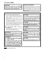 Preview for 2 page of Panasonic AJ-HD1200A-E Operating Instructions Manual