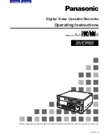 Panasonic AJ-SDa755E Operating Instructions Manual preview