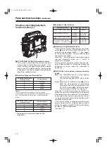 Preview for 14 page of Panasonic AJHDC27H - DVCPRO HD CAMERA Operating Instructions Manual