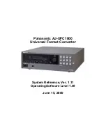 Panasonic AJUFC1800 - HD STANDARDS CONVERT System Reference Manual preview