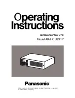 Panasonic AK-HCU931 Operating Instructions Manual preview