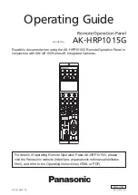 Panasonic AK-HRP1015G Operating Manual preview