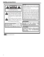 Preview for 2 page of Panasonic AKHRP931 - RMT PANEL - AKHC930 Operating Instructions Manual