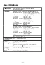 Preview for 16 page of Panasonic AV-HS04M7 Operating Instructions Manual