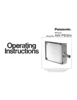 Preview for 1 page of Panasonic AW-PB304 Operating Instructions Manual