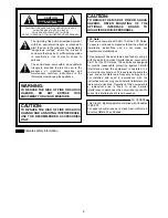 Preview for 2 page of Panasonic AW-PB306 Operating Instructions Manual