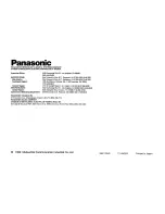 Preview for 56 page of Panasonic AWE800 - COLOR CAMERA Operating Instructions Manual