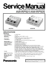 Preview for 1 page of Panasonic AWRP501 - HYBRID CONTROL PANEL Service Manual