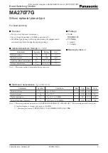 Panasonic Band Switching Diodes MA27077G Specification preview