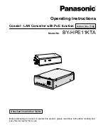 Preview for 1 page of Panasonic BY-HPE11KTA Operating Instructions Manual