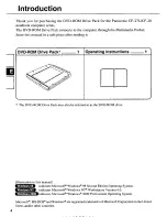 Preview for 4 page of Panasonic CF-VDD283 Operating Instructions Manual