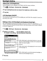 Preview for 21 page of Panasonic CFP1S3CZZ5M - HANDHELD COMPUTER User Manual