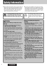 Preview for 2 page of Panasonic CQ-DX200W5 Operating Instructions Manual