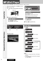 Preview for 22 page of Panasonic CQ-DX200W5 Operating Instructions Manual