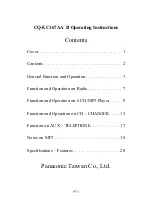 Preview for 2 page of Panasonic CQ-EC167AA B Operating Instructions Manual