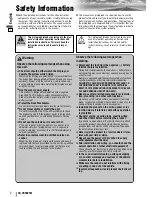 Preview for 2 page of Panasonic CQ-VD5005W Operating Instructions Manual