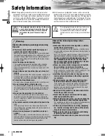 Preview for 2 page of Panasonic CQ-VW220W Operating Instructions Manual