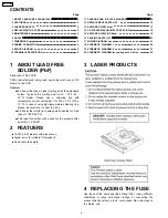 Preview for 2 page of Panasonic CQC1103U - AUTO RADIO/CD DECK Service Manual