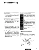 Preview for 25 page of Panasonic CQRX65EU - AUTO RADIO/CASSETTE Operating Instructions Manual