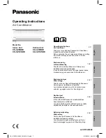 Panasonic CS-CZ12SKE Operating Instructions Manual preview