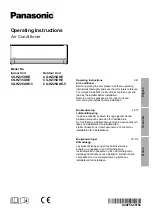 Panasonic CS-HZ25UKE Operating Instructions Manual preview