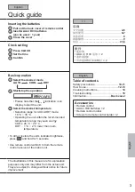 Preview for 3 page of Panasonic CS-LV7SKA Operating Instructions Manual