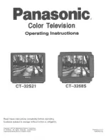 Panasonic CT-3268SV User Manual preview