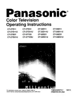 Panasonic CT27D11E - 27" COLOR TV Operating Instructions Manual preview