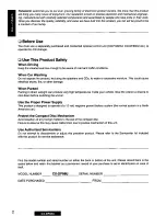 Preview for 2 page of Panasonic CX-DP88 Operating Operating Instructions Manual