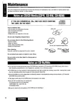 Preview for 16 page of Panasonic CX-DP880U - CD Changer Operating Instructions Manual