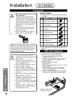 Preview for 54 page of Panasonic CY-TM100N Operating Instructions Manual