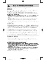 Preview for 9 page of Panasonic Cyclonic Inverter NN-ST765S Operating Instructions Manual