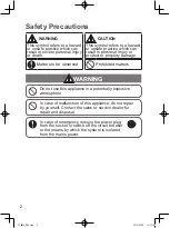 Preview for 2 page of Panasonic CZ-RWS3 Quick Reference