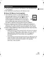 Preview for 11 page of Panasonic D-Snap SV-AS3 Operating Instructions Manual