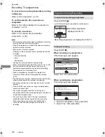 Preview for 32 page of Panasonic Diga DMR-BCT820 Operating Instructions Manual