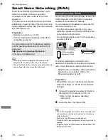 Preview for 74 page of Panasonic Diga DMR-BCT820 Operating Instructions Manual