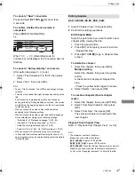 Preview for 47 page of Panasonic Diga DMR-BWT720 Operating Instructions Manual