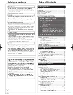 Preview for 4 page of Panasonic Diga DMR-EH59EM Operating Instructions Manual