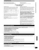 Preview for 95 page of Panasonic Diga DMR-EH75V Operating Instructions Manual