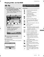 Preview for 33 page of Panasonic Diga DMR-HWT130 Operating Instructions Manual