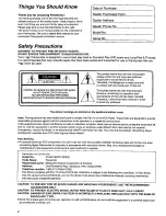 Preview for 2 page of Panasonic Digital Palmcoder Multicam PV-DC152-K Operating Instructions Manual