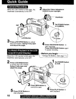 Preview for 10 page of Panasonic Digital Palmcorder PV-DV101 Operating Instructions Manual