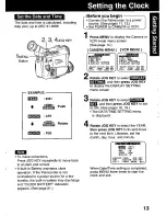 Preview for 13 page of Panasonic Digital Palmcorder PV-DV101 Operating Instructions Manual