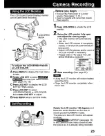 Preview for 23 page of Panasonic Digital Palmcorder PV-DV101 Operating Instructions Manual