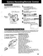 Preview for 25 page of Panasonic Digital Palmcorder PV-DV101 Operating Instructions Manual