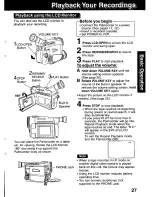 Preview for 27 page of Panasonic Digital Palmcorder PV-DV101 Operating Instructions Manual